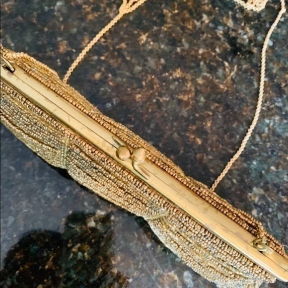 ✨✨Moya Brushed Hold Seed Beaded Evening Clutch Bag ✨ - Picture 4 of 10